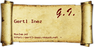Gertl Inez névjegykártya